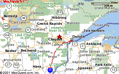 Map to Brookston